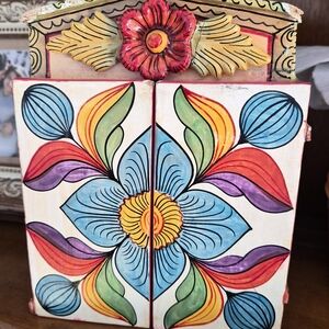 Colorful Hand-Painted Floral Box